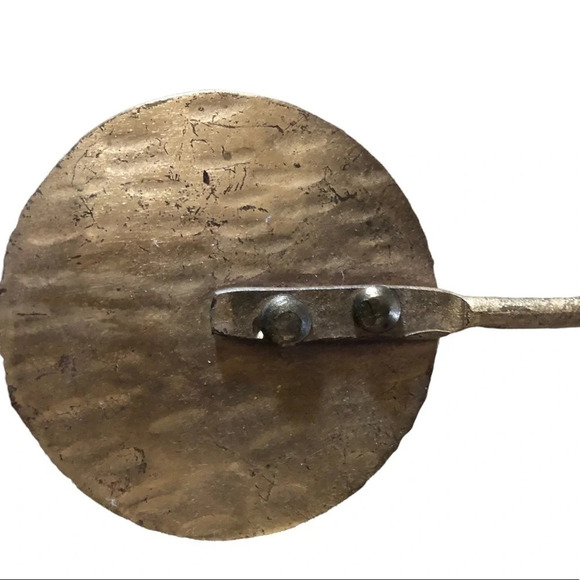 Wood and brass Towel hanger - Picture 4 of 5